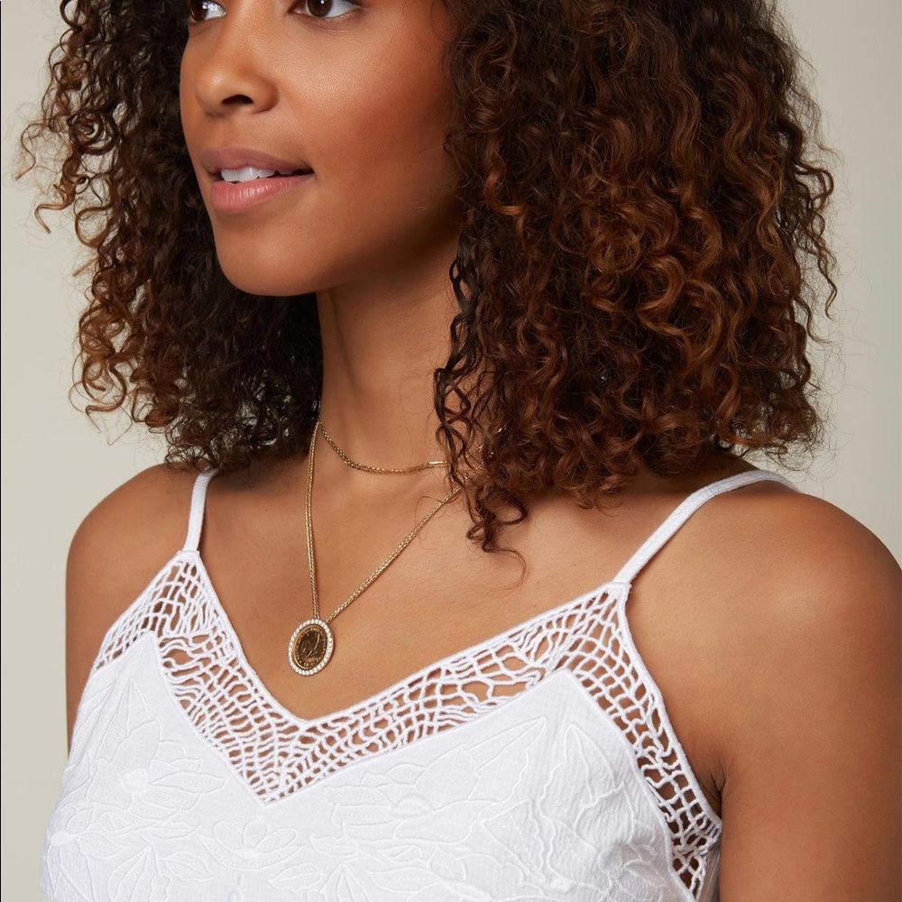 ⭐️ NWT O’Neill White Lace Tank Top Adjustable Straps Size MEDIUM - Picture 3 of 16